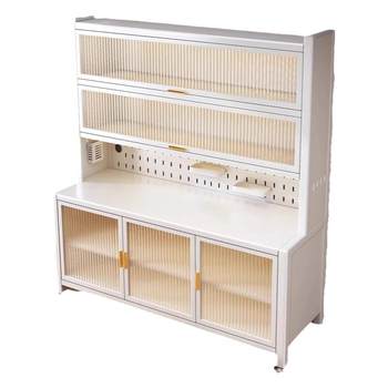 
Extra-thick carbon steel reinforced load-bearing multi-layer storage sideboard