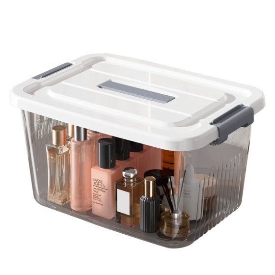 
Transparent storage box for household toys, clothes, snacks and books, large-capacity thickened plastic miscellaneous storage box, finishing box