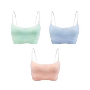 This week's girly marshmallow seamless one-piece woven breathable high-elastic wire-free vest-style fitting bra underwear