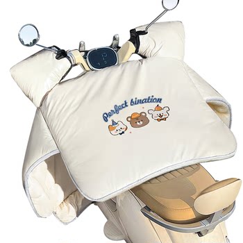 Electric electric car windshield is thickened by velvet in winter