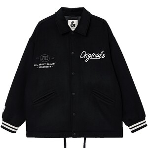 
Jack Jones Men's Autumn and Winter New Embroidered Loose Lapel Wool Coat 225427009