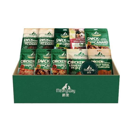 [Gift Box] Meatyway Jue Banquet Chicken Duck Breast Dry Teeth Grinding Training Reward Dog Snack Gift Box