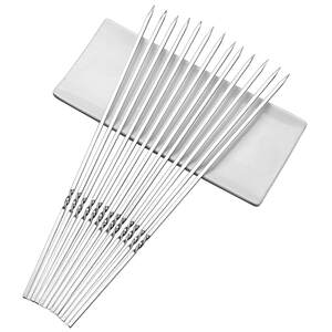 Barbecue Sticker 304 stainless steel lamb kebab barbecue Steel Sticker flat signature kebab tool supplies commercial
