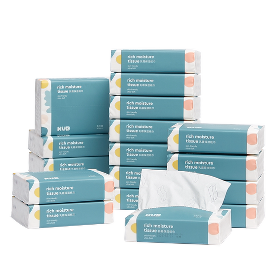 
KUB KUB Baby Cloud Soft Tissue Cream Moisturizing Super Soft Tissue Moisturizing Soft Tissue Wipes 80 Tissues 18 Pack