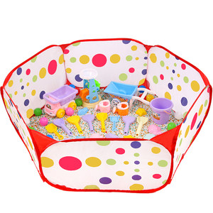 Children's sandy toy sand room indoor clan toy beach toy set imitation porcelain sand family fence digs sand pools