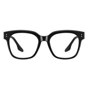 Zhang Ruonan's same GM black frame myopia glasses women's square large frame showed face small face black thick frame eye frame