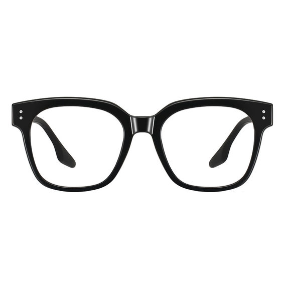 Zhang Ruonan's same GM black frame myopia glasses women's square large frame showed face small face black thick frame eye frame