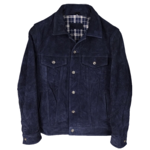 
Japanese version 3rd generation modified denim style retro suede head layer cowhide genuine leather leather jacket men's slim fit