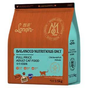 
Langqin full-price freeze-dried cat food trial fish, chicken, blue cat American short adult cat and kitten all-stage cat staple food 5*0.5kg/