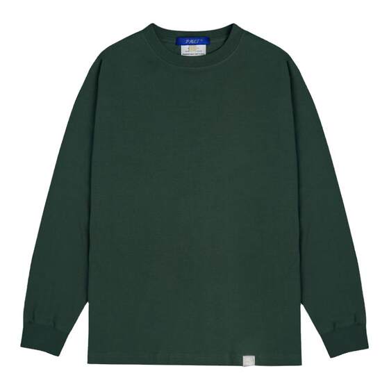 
PMET basic 21-count 230g pure cotton T-shirt, trendy brand men's spring loose, casual and versatile long-sleeved bottoming