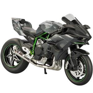 Kawasaki H2R motorcycle model alloy simulation collection car mold, car toy, boy hand -made swing gift