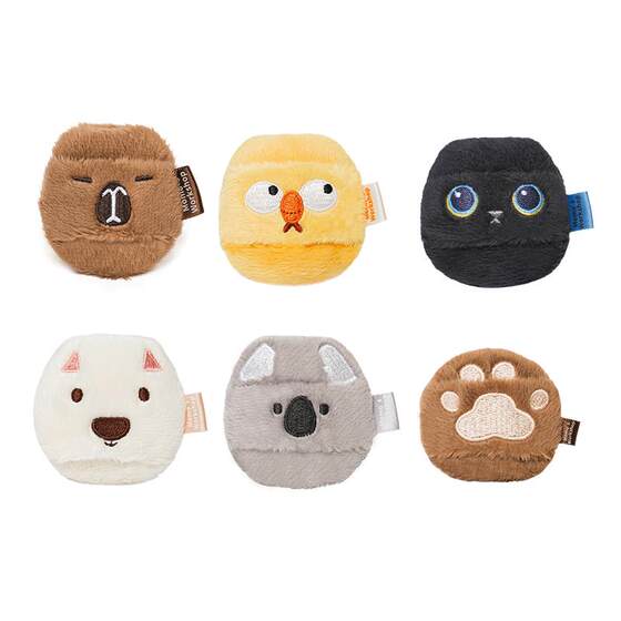 
Momo's Workshop animal series flocked portable powder puff, makeup loose powder puff, short velvet and long velvet