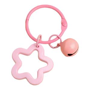 
Cute colorful acrylic star key chain ring bell school bag diy lock buckle pendant guka accessories accessories