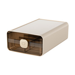 Drawer-type underwear storage box with three compartments