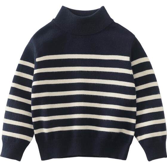 
[Anti-static] Qi Qi Xiong Boys' Sweater Children's Spring and Autumn Base Clothes Half Turtle Collar Baby Sweater Spring Clothes