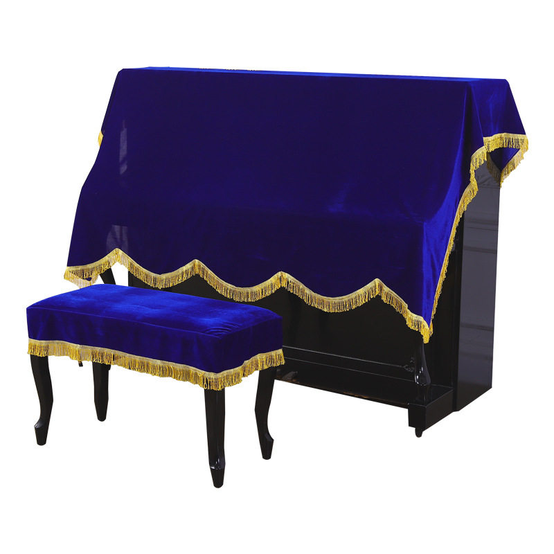 Upright Piano Cover, Étanche à la Poussière Piano Couverture Complète, Oxford Argenté Piano Housse de Protection (Noir
