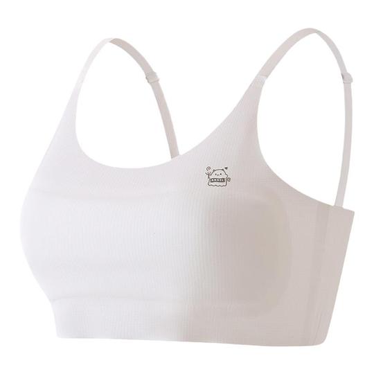 4 Reggiseni Sportivi In Cotone Per Ragazze 8-16 Anni - Reggiseno Pubertà Morbido E Traspirante - Foto 7