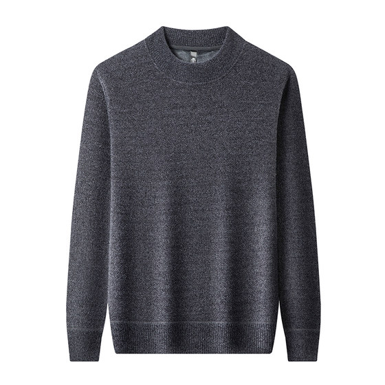 
Chenille all-in-one velvet warm sweater half turtleneck autumn and winter velvet thickened sweater men's inner layering shirt