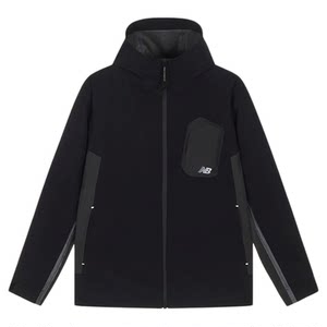 
New Balance NB Gray joint men's outdoor spliced zipper hooded jacket NAE17121