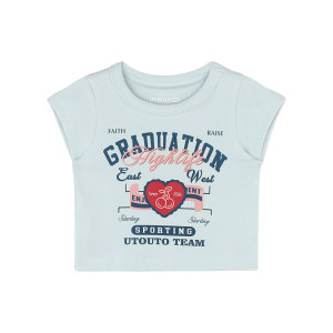 
Big-eared elephant girls cartoon printed T-shirt 2026 summer new style Baoer short casual versatile thin short-sleeved top