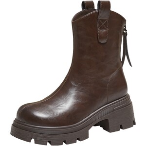 
TATA Women's Boots Winter Fashion Stretch Boots Plus Velvet Fashion Boots Slimming and Heightening Short Boots CE401DZ5