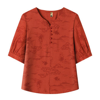 
Short-sleeved cotton and linen summer two-piece set 647 people collected