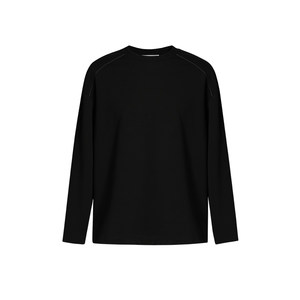 
Size 22 wears a spring men's high-end long-sleeved T-shirt with a wide-shoulder design, a loose inner layering shirt