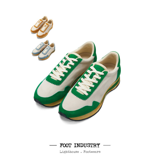 FOOT INDUSTRY足下工业 RUNNER 80s 拼色网面复古慢跑鞋阿甘鞋