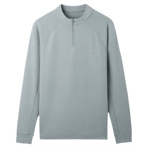 
Men's semi-zippered sports quick-drying clothes for men under bananas and sweat-free sweater stand collar long sleeve T-shirt sports high elastic top