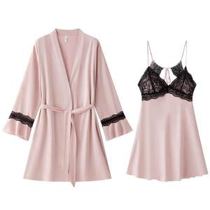 
Sexy Pajamas Pure Desire Women's Suspender Ice Silk Nightgown Summer Style 2026 New Style Nightgown Thin Style with Breast Pad Spring and Autumn