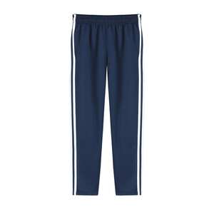 
School uniform pants for male and female high school students with two bars, dark blue, spring, autumn and summer, thin sports parallel bars, junior high school school pants