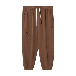 
Textile large size spring and autumn heavy American long trousers men's elastic waist drawstring ties sports and casual trousers men