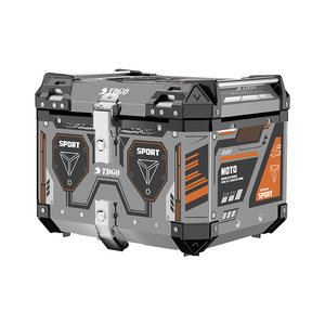 
Motorcycle trunk aluminum alloy 45L large capacity rear trunk motorcycle cool anti-theft quick-release electric vehicle trunk