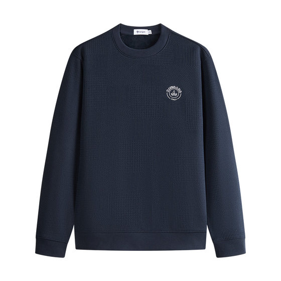 
Navigare Italian small sailing warm sweatshirt men's thin velvet autumn and winter new commuter round neck long-sleeved T-shirt