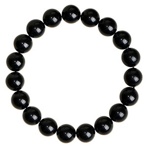 
Black tourmaline bracelet 4-10mm old mine black tourmaline dark tourmaline black beads loose beads Buddhist beads single-circle bracelets for men and women