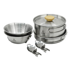 LTHW Luteng set pot stainless steel with meal bowl and spoon