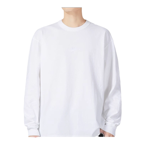 
NIKE Nike men's 2025 winter new sports and leisure white long-sleeved T-shirt round neck pullover DO7391