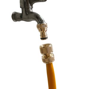 
Copper 4-dividing pipe quick connector, pacifier washing machine faucet hose butt tap water conversion gun accessories