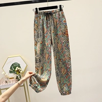 Осенние штаны, шелковые леггинсы для отдыха, популярно в интернете, в корейском стиле, свободный крой