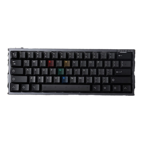 KBDfans customized keyboard original Holy60 hollow aluminum shell gh60 magnetic shaft wooting60HE HM