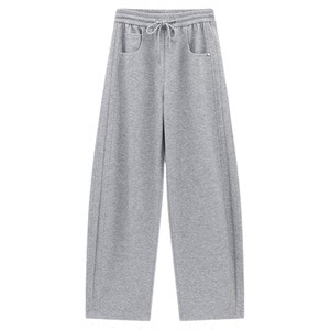 
Baijiahao Elastic Waist Scimitar Casual Pants Women's Autumn and Winter New Style Solid Color Versatile Drape Sports Pants