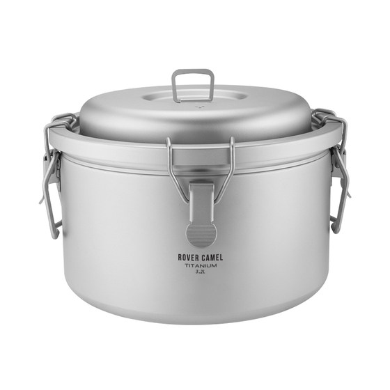 
Titanium craftsman pure titanium pot steaming and cooking integrated pot outdoor camping portable household micro-pressure cooking pot high-end exquisite soup pot