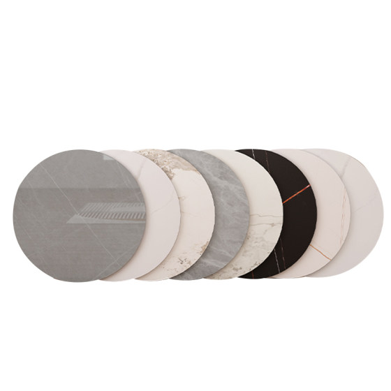 
Rock slab countertop custom coffee table round marble desktop panel dining side counter panel kitchen tile desktop custom