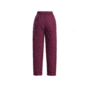 
Middle-aged and elderly cotton trousers straight-leg plus velvet thickened warm down cotton trousers winter high-waisted trousers for grandmothers and mothers