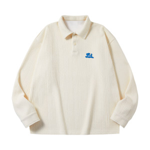 
PSO Brand men's and women's lapel sweaters long-sleeved polo shirts couples knitted sweater tops autumn