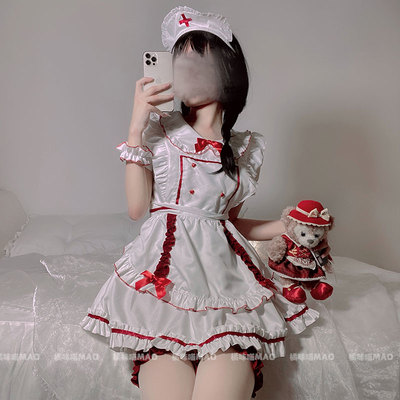 taobao agent Sexy skirt, nurse uniform, soft apron, plus size dress, Lolita style