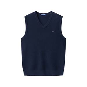 
[Worsted sheep wool/machine washable] Montagut double-sided wool vest men's v-neck vest vest sweater warm J