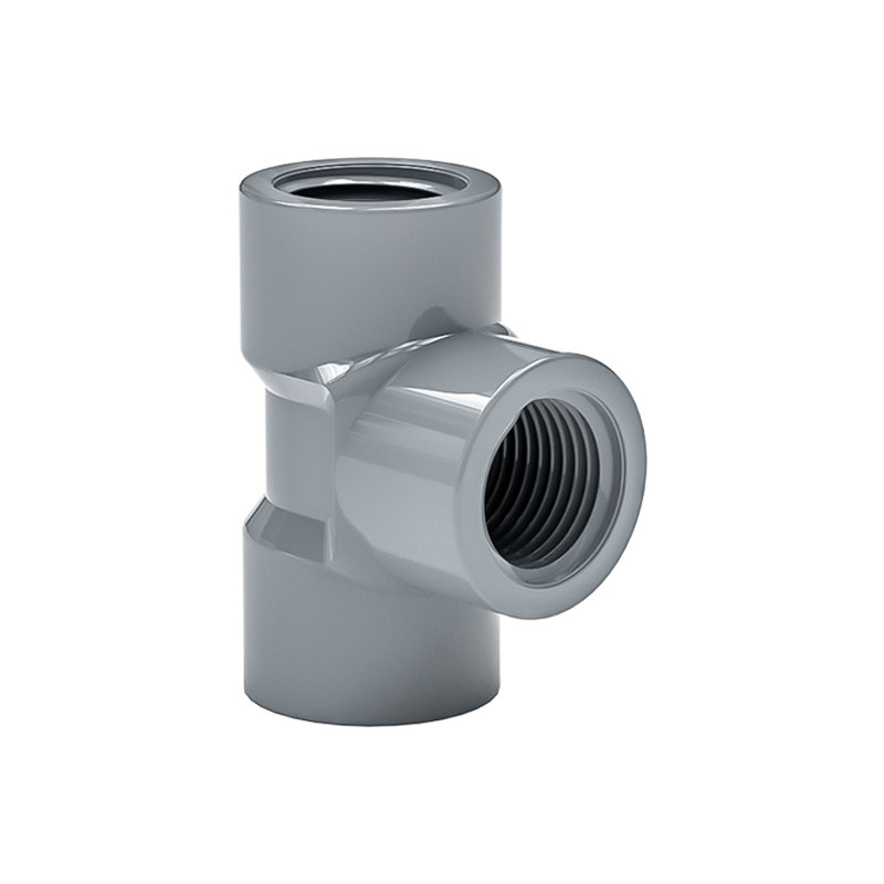 PVC Internal Thread Tee - 4 Points, 20/25/32mm - Plated Beauty
