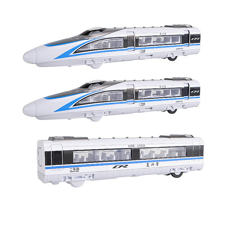 Alloy High-Speed Rail Locomotive Toy with Sound and Light Effects