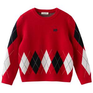 
David Bella 2026 autumn and winter new boys' round neck sweater, medium and large children's pullover top, children's style knitted sweater